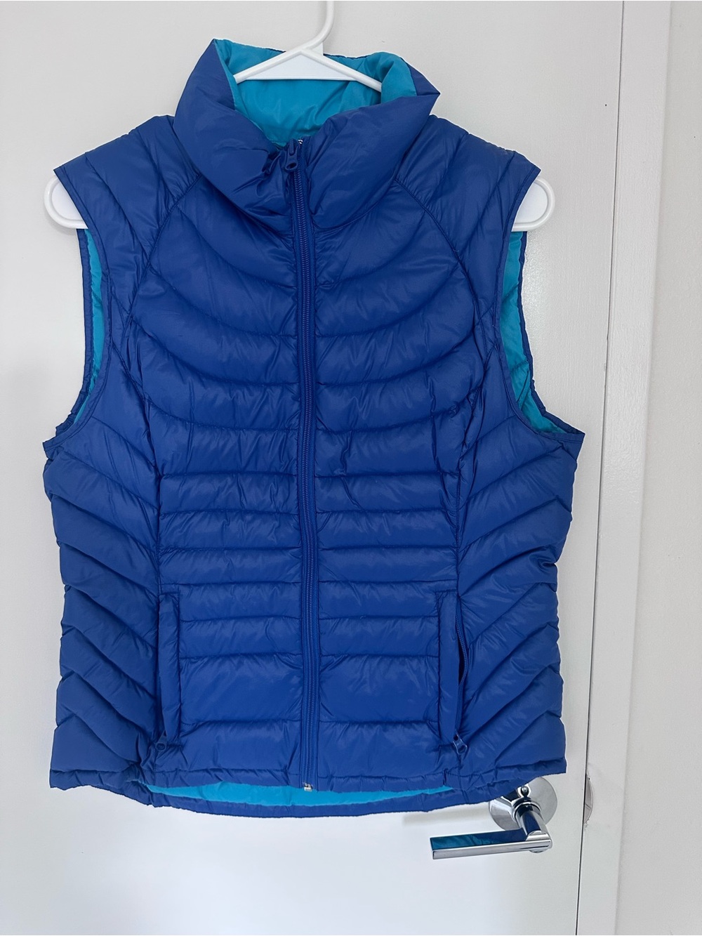 Bernardo Women’s Goose Down Puffer Vest Blue Turquoise Size M